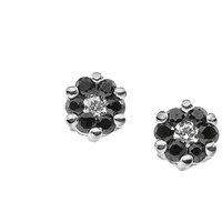 Boucles d'oreilles Comete Femme in Or blanc Diamante Black ORB 650 - ORB 650